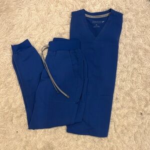 Fabletics Women's Blue Scrub Set